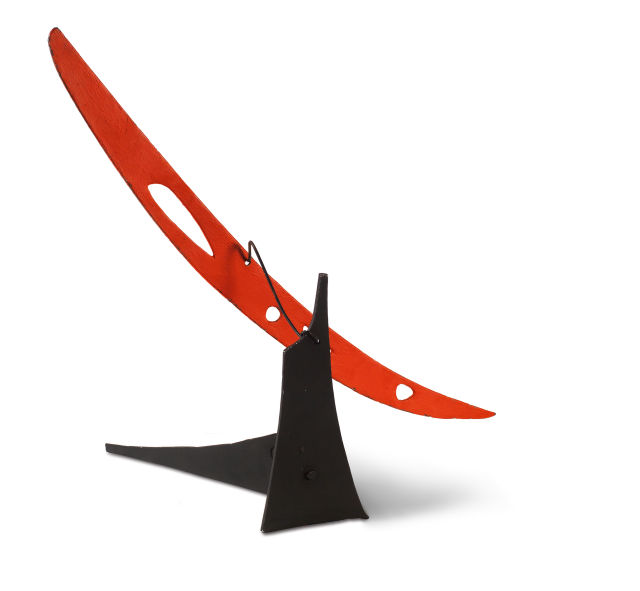 Alexander Calder  : Red Boomerang with four Holes - Standing  ..., 1975 