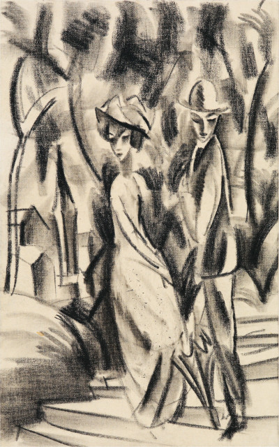 August Macke  : Paar im Waldweg , 1914 