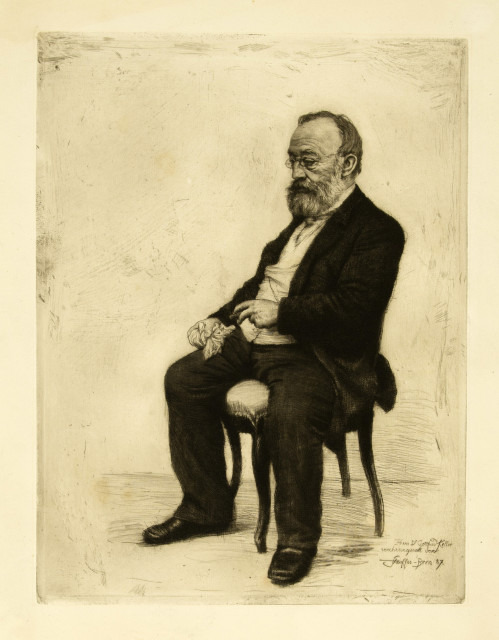 Karl Stauffer-Bern  : Gottfried Keller , 1887 