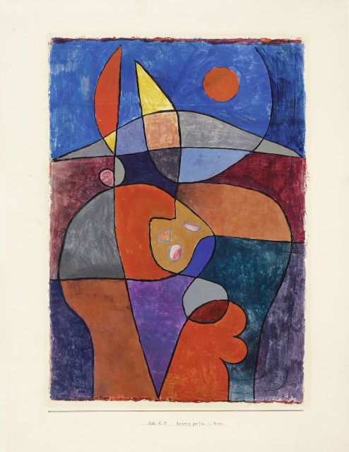 Paul Klee : Bauerngarten in Person, 1933 - work number 1933.33 (L 13)