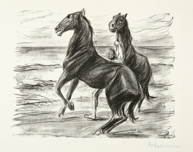 Max Liebermann  : Junge Hirtin. - Steigende Pferde. - Reiter  ..., 1894, 1910 and 1911