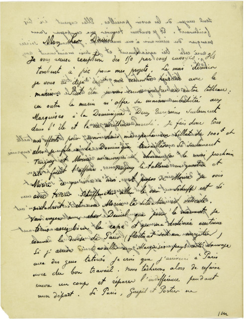 Paul Gauguin : Eigenhändiger 4-seitiger Brief in Tinte an  ..., July 1892