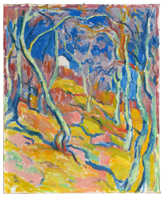 Giovanni Giacometti  : Paesaggio di Bregaglia - Waldinneres , 1917 