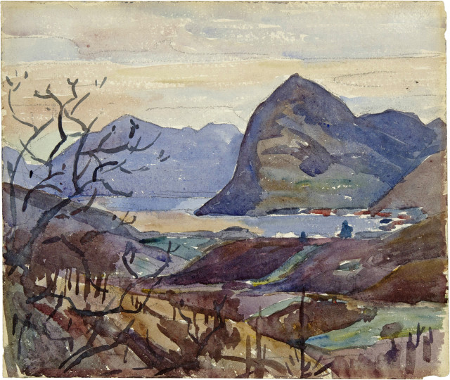 Giovanni Giacometti  : San Salvatore am Luganersee , Circa 1920