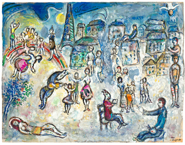 Marc Chagall  : Joie de vivre à Paris , 1970 