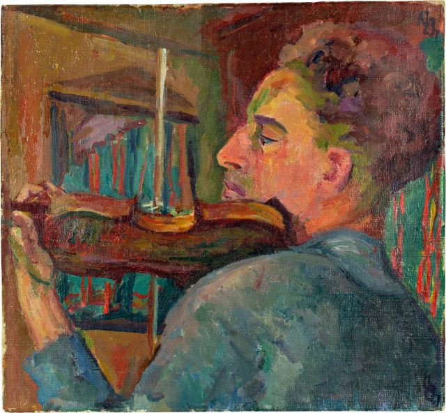 Giovanni Giacometti  : Violinspieler (Bruno Giacometti) , 1927 