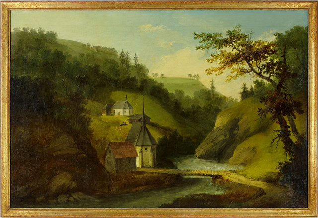 Caspar Wolf  : Die Bruder-Klausenkapelle in Flüeli-Ranft , circa 1775