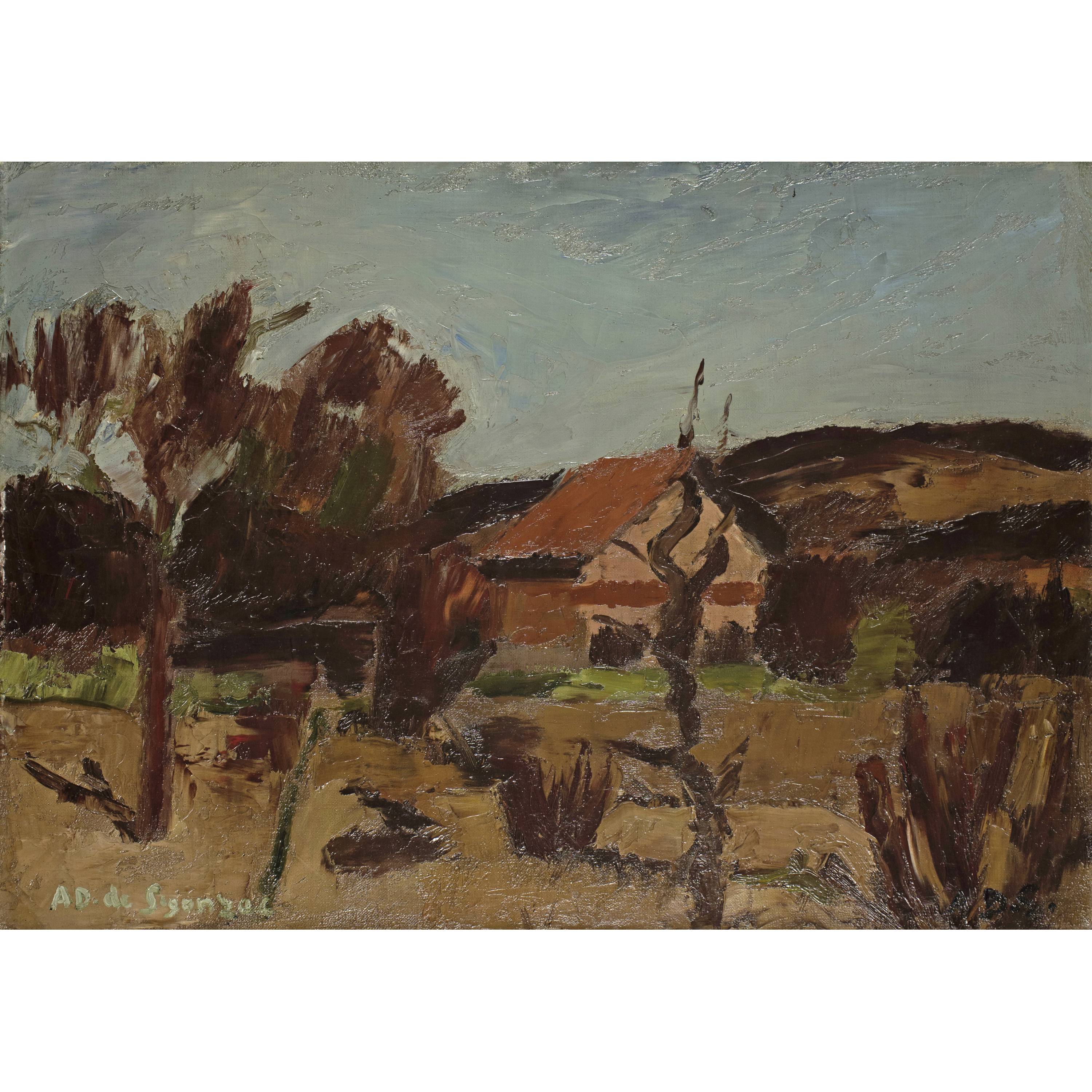 André Dunoyer De Segonzac : Paysage L'automne à St-tropez, 1922 