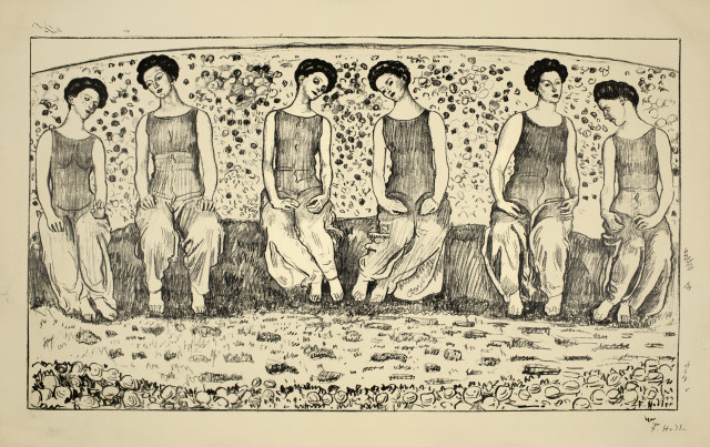 Ferdinand Hodler  : Die Heilige Stunde mit sechs Figuren , 1911