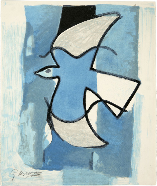 Georges Braque : L'oiseau bleu et gris