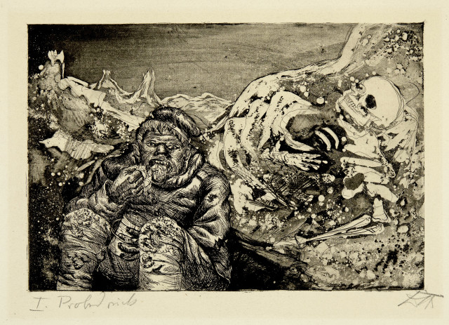 Otto Dix : Mahlzeit in der Sappe (Lorettohöhe), 1924