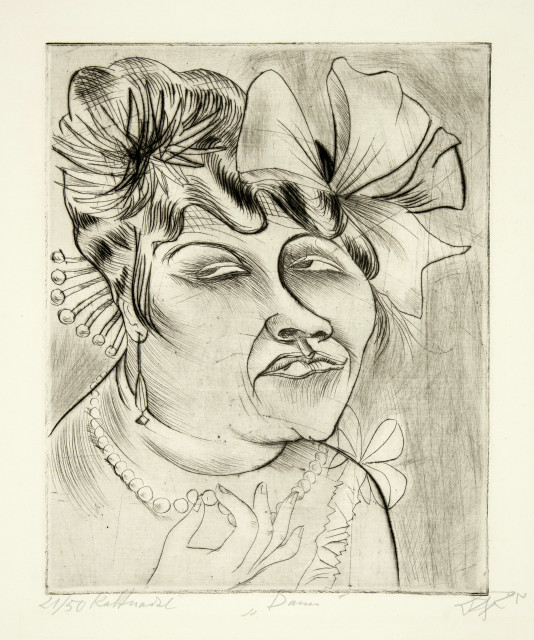 Otto Dix  : Dame , 1922