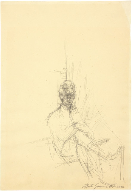 Alberto Giacometti : Silvio genoux croisés, 1956 | Galerie 