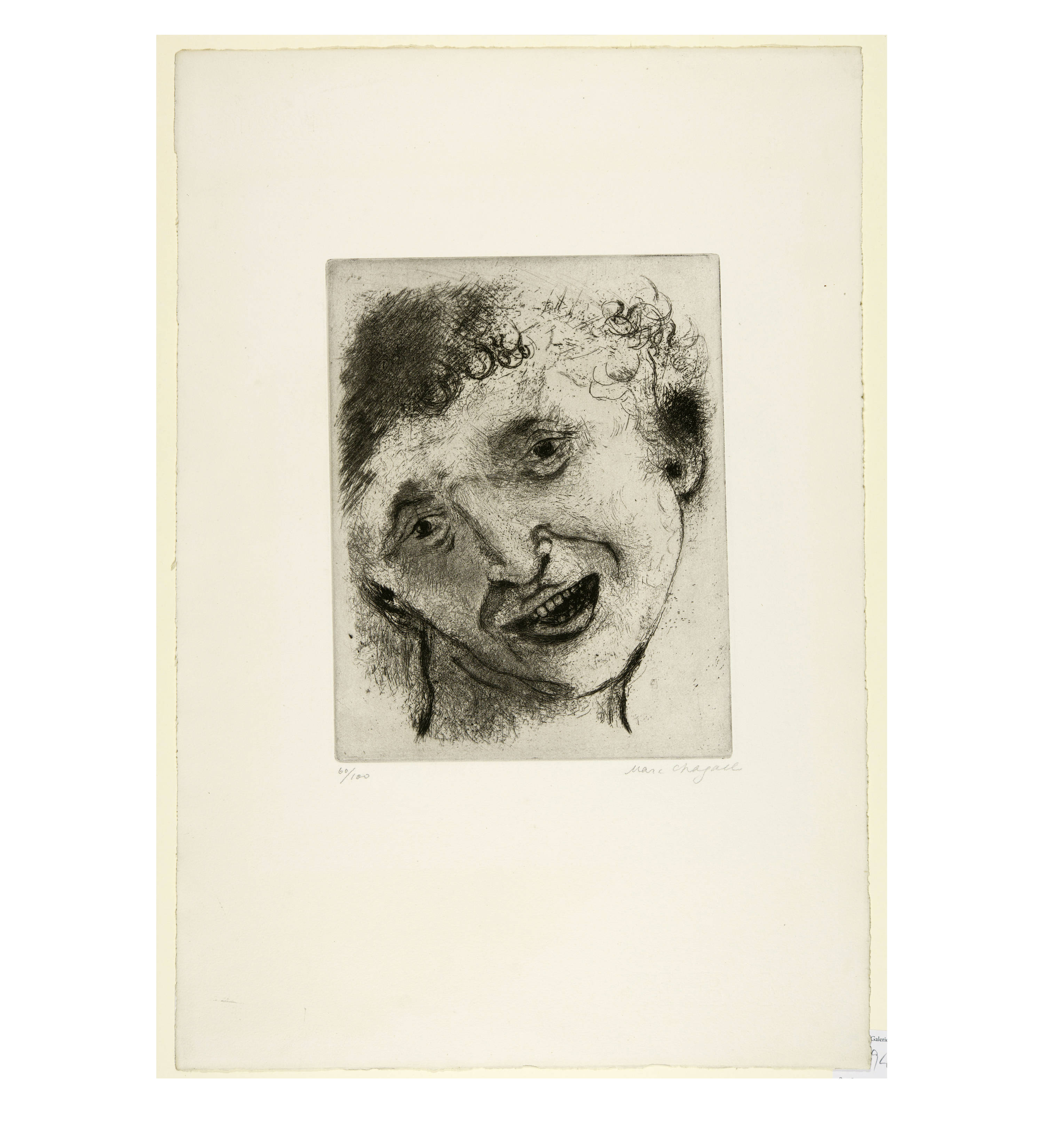 Marc Chagall : Autoportrait Au Sourire, 1924/1925 | Galerie Kornfeld ...