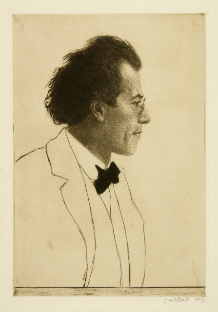 Emil Orlik  : Gustav Mahler. - Anton Bruckner , 1903