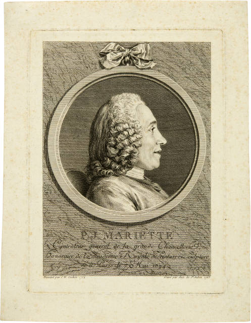 Augustin de Saint-Aubin  : Pierre-Jean Mariette (1694–1774) , 1765