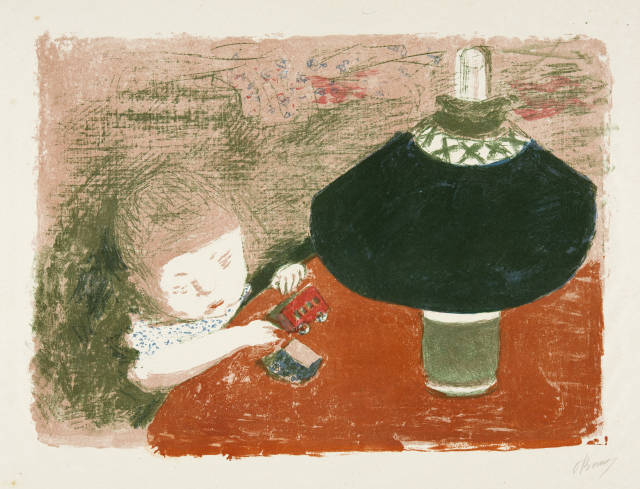 Pierre Bonnard  : L'enfant à la lampe , Around 1897