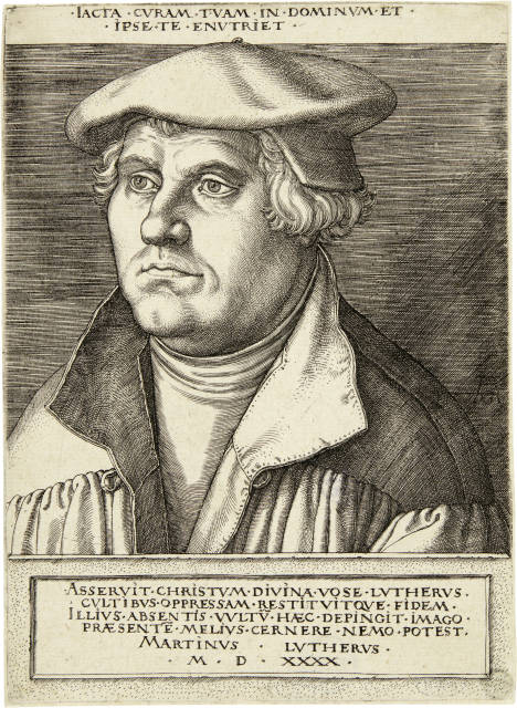 Heinrich Aldegrever  : Martin Luther , 1540