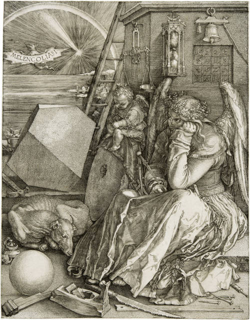 Albrecht Dürer  : Melencolia I (Die Melancholie) , 1514